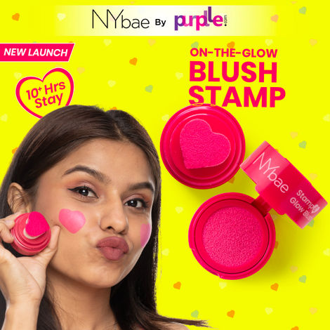 Buy NY Bae Stamp and Glow Blush - Earthy Eclair | Pink Blush | Lip & Cheek Tint | Korean Glass Skin | Creme Blush | Eyeshadow (5g)-Purplle