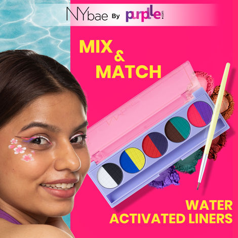 Buy NY Bae Paint Party Palette - Subtle Stares (7.5 gm) | Eyeliner | Water Activated Eyeliner | Kajal | Face Paint | Colourful Eyeliner | Eye Makeup-Purplle