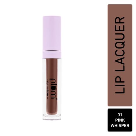 Buy Plum Glassy Glaze Lip Lacquer |Glossy Finish | 3-in-1 Lipstick + Lip Balm + Gloss | 01 Pink Whisper-Purplle
