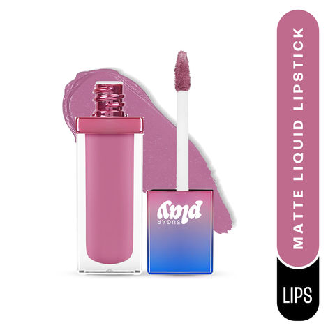 Buy SUGAR Play Vibe Check Liquid Lipstick 01 G.O.A.T - Nude Pink - 4.5 ml-Purplle