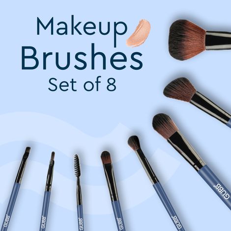 Buy GUBB Makeup Brush Set of 8 Makeup Brushes-Purplle