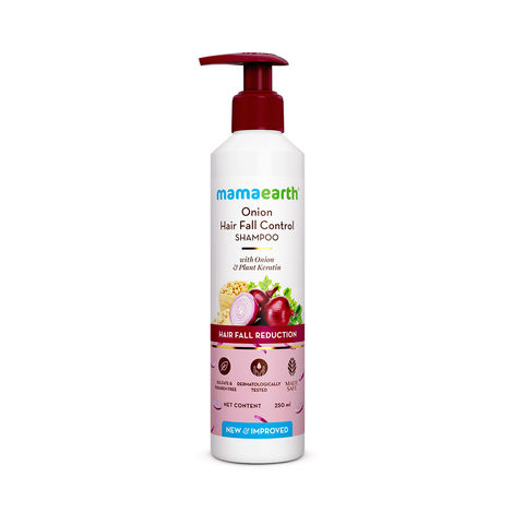 Buy Mamaearth Onion Hair Fall Shampoo For Hair Growth & Hair Fall Control, With Onion Oil & Plant Keratin (250 ml)-Purplle