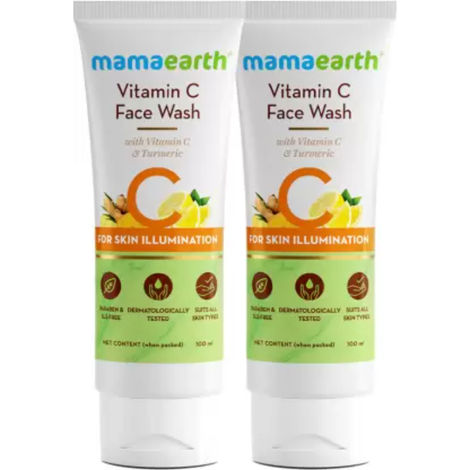 Buy Mamaearth Vitamin C Face Wash With Vitamin C And Turmeric For Skin Illumination (100 ml) (Pack of 2)-Purplle