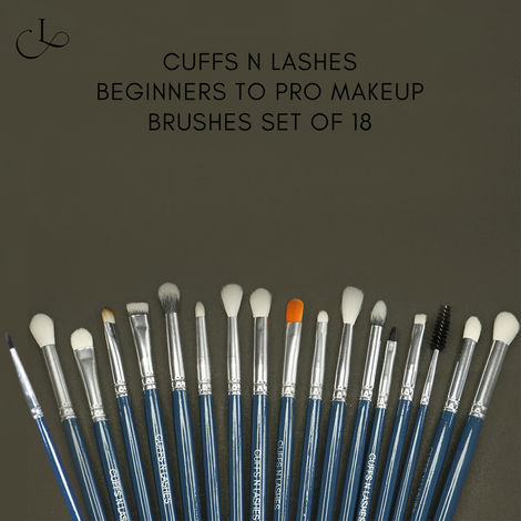 Buy Cuffs N Lashes Makeup Brushes, The ULTIMATE Eye Brush set | Set of 18, Eye Makeup Brushes for Beginners to Pro-Purplle