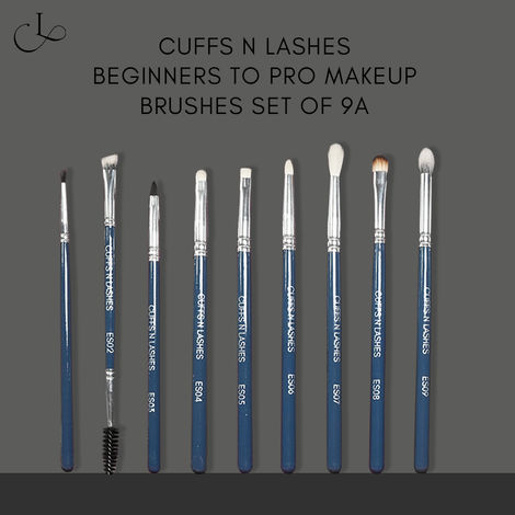 Buy Cuffs N Lashes Makeup Brushes, The ULTIMATE Eye Brush set | Eye Makeup Brushes for Beginners to Pro, Set of 9(A)-Purplle