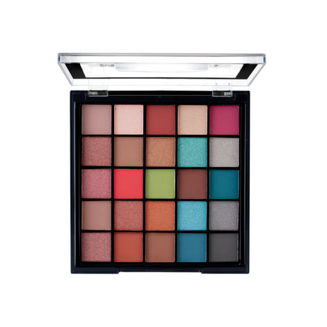 Buy MARS Makeup Kit with 25 Shades Eyeshadow Pallete, Blusher, Highlighter, Bronzer and 7 Shades Lip Pallete - 02-Purplle