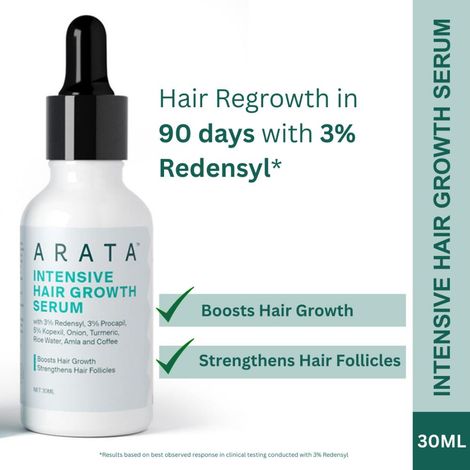 Buy Arata Intensive Hair Growth Serum With 5% Kopexil+3% Redensyl+3% Procapil - 30 ml-Purplle