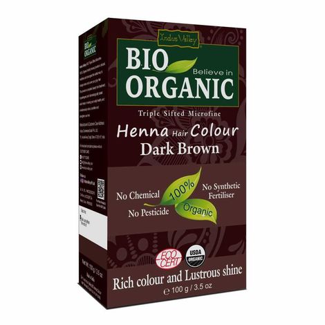 Buy Indus Valley bio organic dark brown henna hair color- (100 g)-Purplle