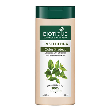 Buy Biotique Fresh Henna Colour Protect Shampoo With Conditioner (180 ml)-Purplle