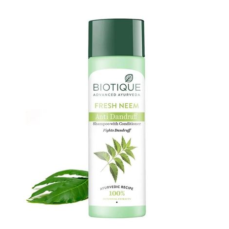 Buy Biotique Fresh Neem Anti Dandruff Shampoo & Conditioner 190Ml-Purplle