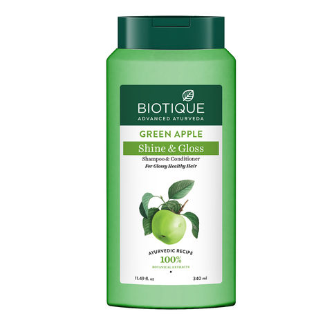 Buy Biotique Green Apple Shine & Gloss Shampoo & Conditioner (340 ml)-Purplle