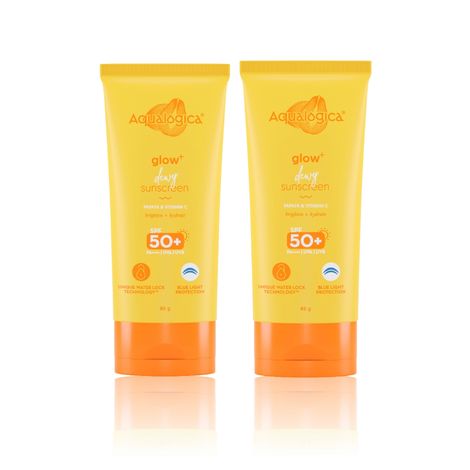 Buy Aqualogica Glow+ Dewy Sunscreen 80g - Pack of 2-Purplle