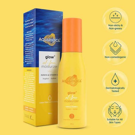 Buy Aqualogica Glow+ Oil Free Moisturizer (100 g)(Pack of 2)-Purplle