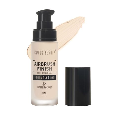 Buy Swiss Beauty Airbrush Finish Full Coverage Foundation Shell White (30 ml)-Purplle