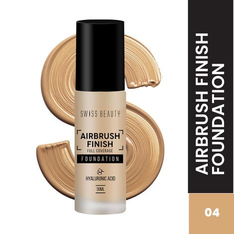 Buy Swiss Beauty Airbrush Finish Full Coverage Foundation -4 Golden Beige (30 ml)-Purplle