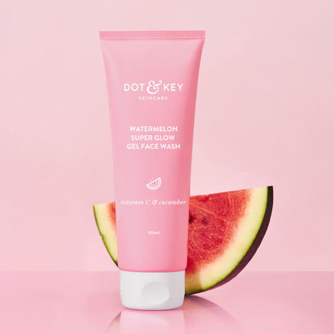 Buy Dot & Key Watermelon Super Glow Gel Face Wash with Vitamin C & Cucumber | Face Wash for Glowing Skin, Pigmentation and Dark Spot Reduction Normal, Combination & Oily Skin| 100 ml-Purplle