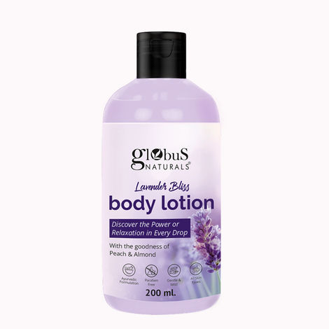 Buy Globus Naturals Lavender Bliss Body Lotion, Enriched with Coconut Oil and Cucumber Extracts, Ayurvedic Preparation, Paraben Free, Gentle & Mild, Suitable For All Skin Types, 200 ml-Purplle