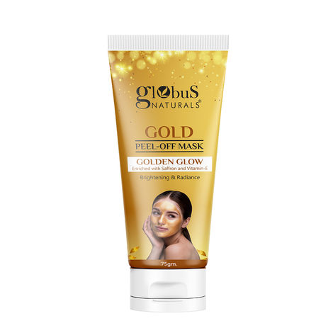 Buy Globus Naturals Gold Peel Off Mask For Golden Glow, Enriched with Saffron & Vitamin-E, Brightening & Radiance, Suitable For All Skin Types, 75 gm-Purplle