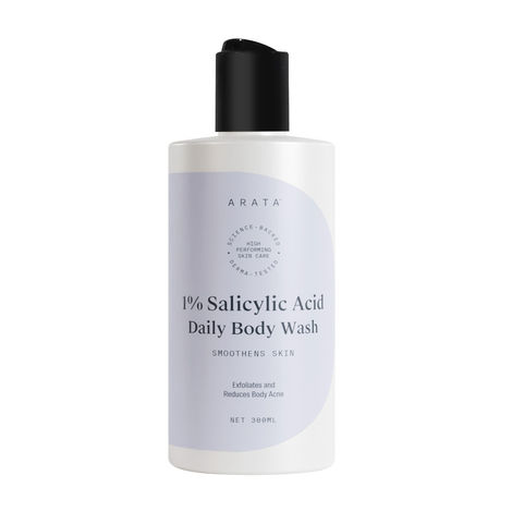 Buy Arata 1% Salicylic Acid Body Wash For Body Acne & Bumpy Skin | Exfoliates & Deep cleanses skin | For all skin types | Body Shower Gel - 300 ml-Purplle