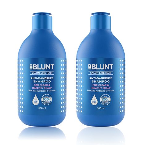 Buy BBLUNT Anti-Dandruff Combo For a Clear & Healthy Scalp (300 + 300 ml)-Purplle