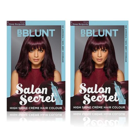 Buy BBlunt Salon Secret High Shine Creme Hair Colour - Wine Deep Burgundy - Pack of 2-Purplle