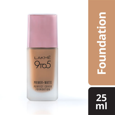 Buy Lakme 9 To 5 Primer + Matte Perfect Cover Foundation - Cool Tan C280 (25 ml)-Purplle