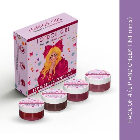Buy London Girl Lip and Cheek Tint Combo 4 in 1, Cream Blush Enriched with Vitamin-E and Communis Seed-Oil - Paraben, Sulphate and SLS Free20gm-Purplle