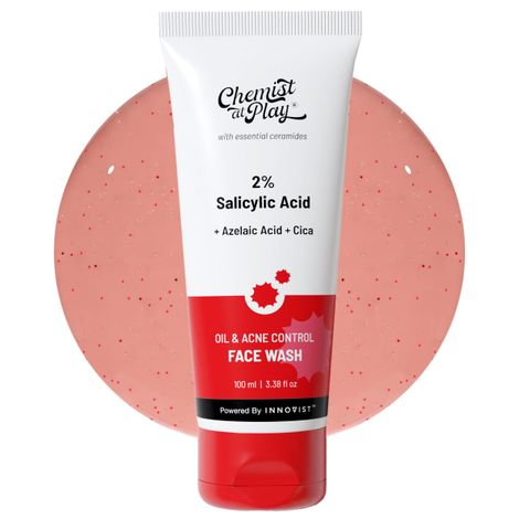 Buy Chemist at Play Acne Control Face Wash with Ceramides |  2% Salicylic Acid +Azelaic acid Cica  | For oily, acne-prone skin | Eliminates invisible pimples and blackheads | 100 ml-Purplle