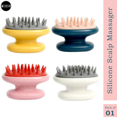 Buy MeSkin Scalp Massager Brush For Blood Circulation & Natural Hair Growth – Assorted Colors-Purplle