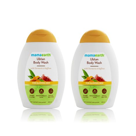 Buy Mamaearth Ubtan Body Wash With Turmeric & Saffron for Glowing Skin Combo (Pack of 2) – 300 ml-Purplle