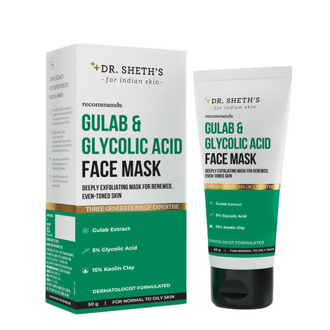 Buy Dr. Sheth’s Gulab & Glycolic Acid face mask -50g-Purplle