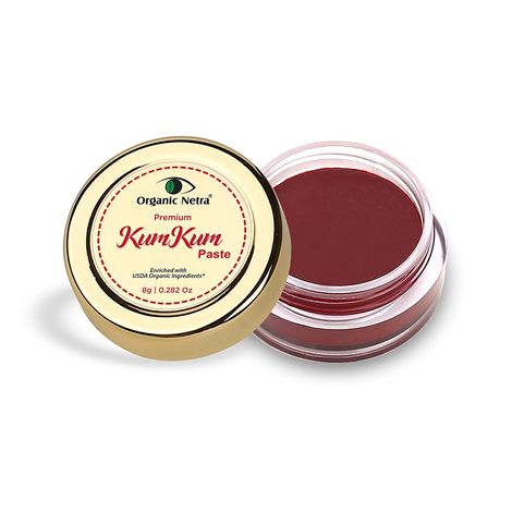 Buy Organic Netra Sindoor/Kumkum Paste | Waterproof Long lasting, Smudge Proof Sindoor | Pure and Natural Deep Maroon Colour, Long lasting | Enriched with Natural and Organic Ingredients -8 gm-Purplle