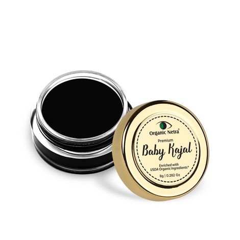 Buy Organic Netra Baby Kajal Water Resistant, Smudgeproof, Longlasting For Normal Skin Type Enriched With Natural & Organic Ingredients With No Harmful Chemicals, Matte Finish, 8 gm-Purplle