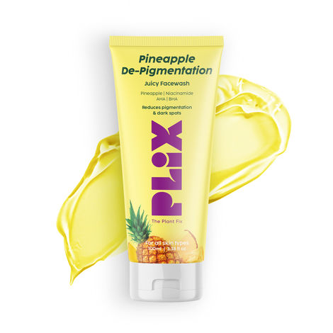 Buy PLIX 5% Pineapple Foaming Facewash For Depigmentation, 100ml | Daily Use Face Wash For Skin Brightening & Even Toned Complexion | Free Of Sulphates, Paraben & Silicones, Men & Women-Purplle