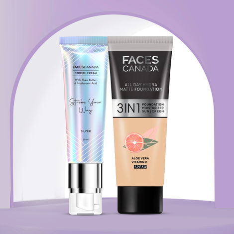 Buy Faces Canada Glow & Go Makeup Kit | Strobe Cream| Foundation-Purplle