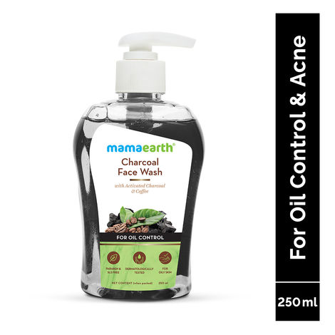 Buy Mamaearth Charcoal Face Wash with Activated Charcoal & Coffee for Oil Control (250 ml)-Purplle