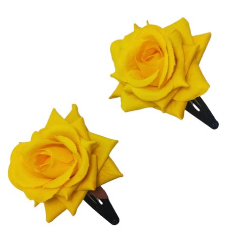 Buy LYF5STAR Artificial Yellow Rose Flower Handmade Bride Tiktok Hairpin - Pack of 2-Purplle
