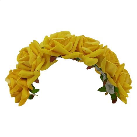 Buy LYF5STAR Bridal Yellow Rose Artificial Flower Veni Gajra - Pack of 1-Purplle