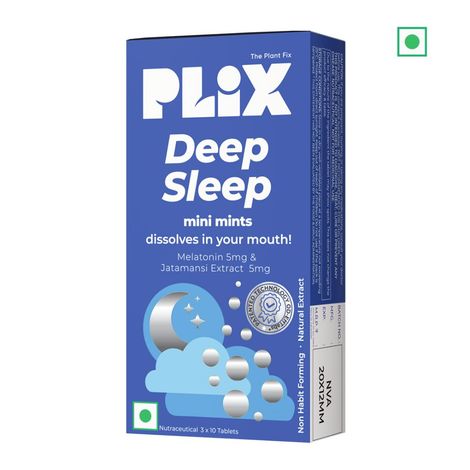 PLIX Beauty Sleep Combo - Deep Sleep 30 Mini Mints and Skin Glow Glutathione  15 Effervescent Tablets