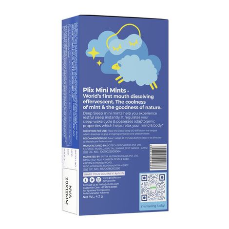 PLIX Beauty Sleep Combo - Deep Sleep 30 Mini Mints and Skin Glow Glutathione  15 Effervescent Tablets