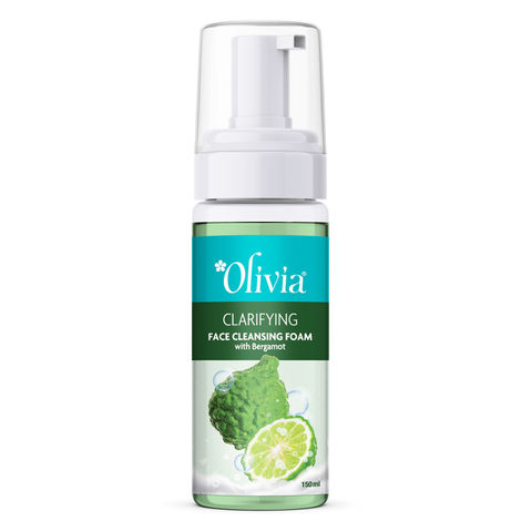 Buy Olivia Clarifying Face Cleansing Foam with Bergamot - 150 ml - Skin Cleansing, Skin Ageing, Dirt Removal, Brightens the Skin-Purplle