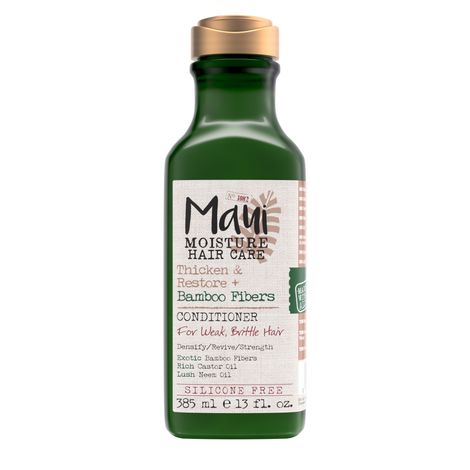 Buy Maui Moisture Thicken and Restore Bamboo Fibers Strengthening Conditioner made with Aloe Vera to Soften Transitioning or Natural Hair & Renew Brittle Hair, Vegan, Sulphate Free and Paraben Free, 385ml-Purplle
