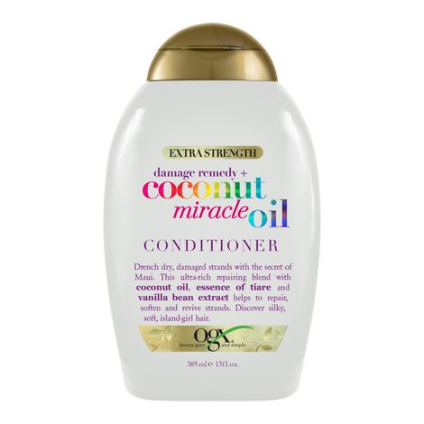 Buy OGX Extra Strength Damage Remedy Coconut Miracle Oil Conditioner | Dry, Frizzy Coarse Hair, Hydrating & Flyaway Taming Conditioner Paraben Sulfate Free Surfactants 385 ml-Purplle