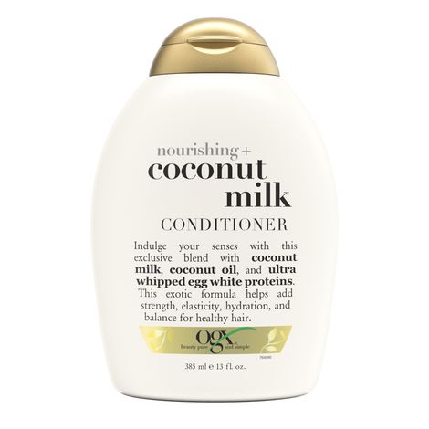 Buy OGX Nourishing + Coconut Milk Moisturizing Conditioner for Strong & Healthy Hair, with Coconut Milk, Coconut Oil & Egg White Protein, Paraben-Free, Sulfate-Free Surfactants, 385ml-Purplle