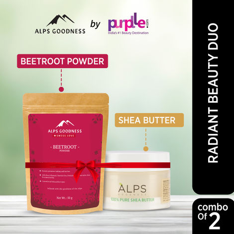 Buy Alps Goodness Radiant Beauty Duo with Bestselling Beetroot Powder & 100% Pure Shea Butter I Best for Glowing Skin I Natural Moisturizer I Pack of 2-Purplle