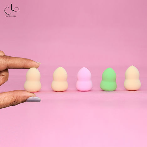 Buy Cuffs N Lashes Makeup Blender/Sponge Set of 5 Mini Puff-Purplle