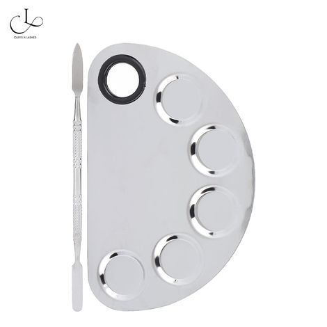 Buy Cuffs N Lashes Stainless Steel D-shape Foundation Mixing Tool Pack of 2-Purplle