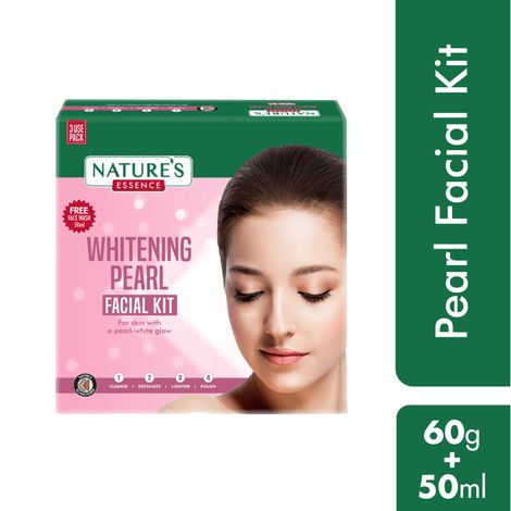 Buy Nature's Essence Whitening Pearl Facial Kit With Free Facewash, 60g+50ml-Purplle