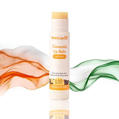 Buy WishCare Ceramide Lip Balm with SPF50 PA+++ - Kojic Acid & Niacinamide - For Brightens & Protects5 gm-Purplle
