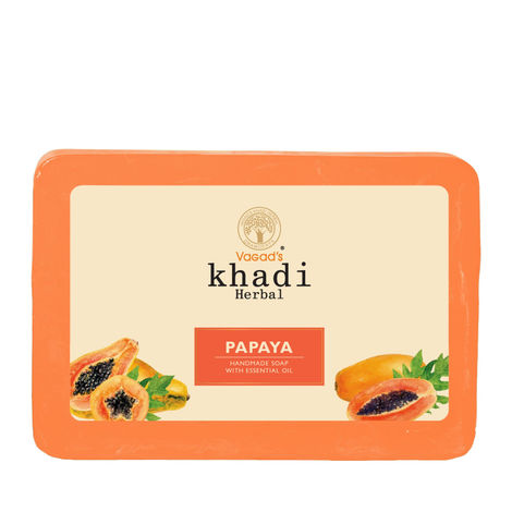 Buy Vagad's Khadi Papaya Soap 125gm | Reduce irregular pigmentation | | Free from Parabens | Silicon Free (Pack of 3)-Purplle